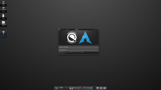  Arch Linux + Enlightenment for Raspberry Pi Setup Screen 